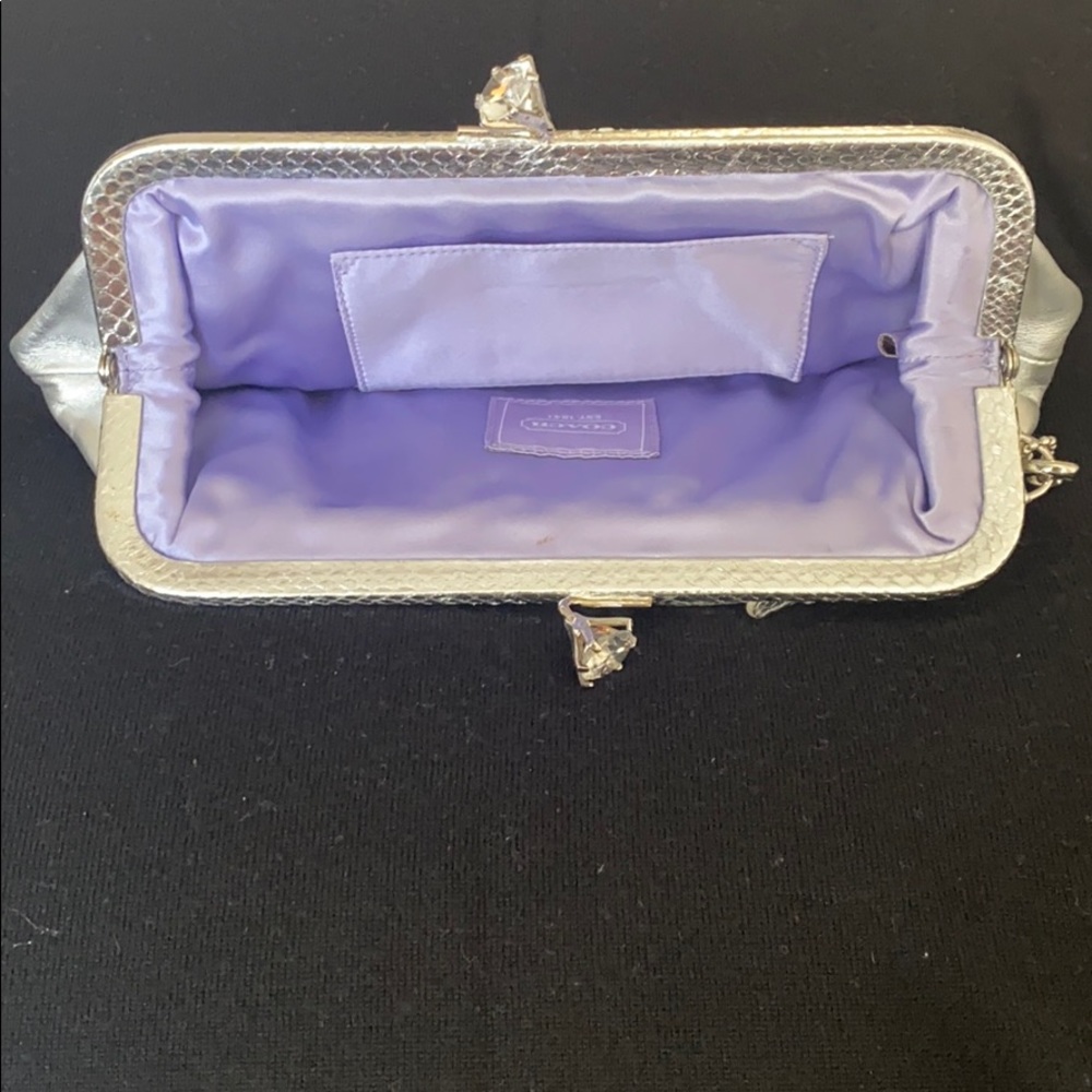 Coach Silver Python Clutch - image 5